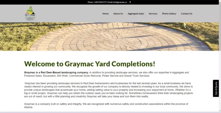 Greymac screenshot for CCT website designs